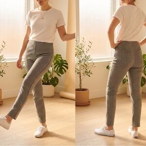 H&M Black & White Checked Ankle Pants